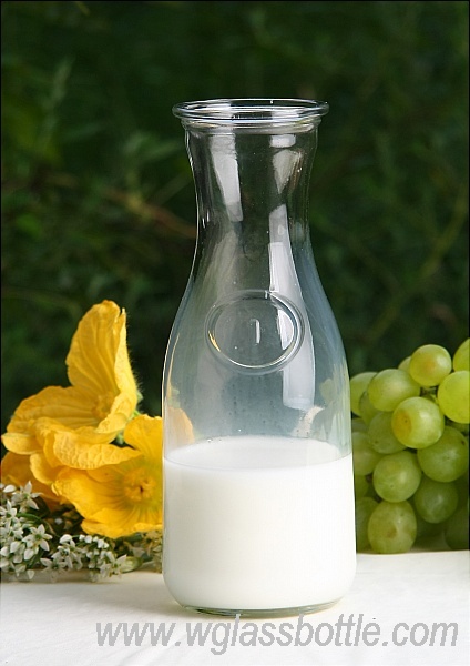 Milk glass bottle