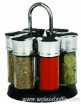 Glass salt and pepper shaker set
